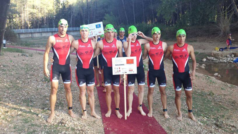 Decimotercer puesto de la Selecci&oacute;n Navarra en el Cto. de Espa&ntilde;a de Triatl&oacute;n por CCAA en Navajas (Castell&oacute;n)